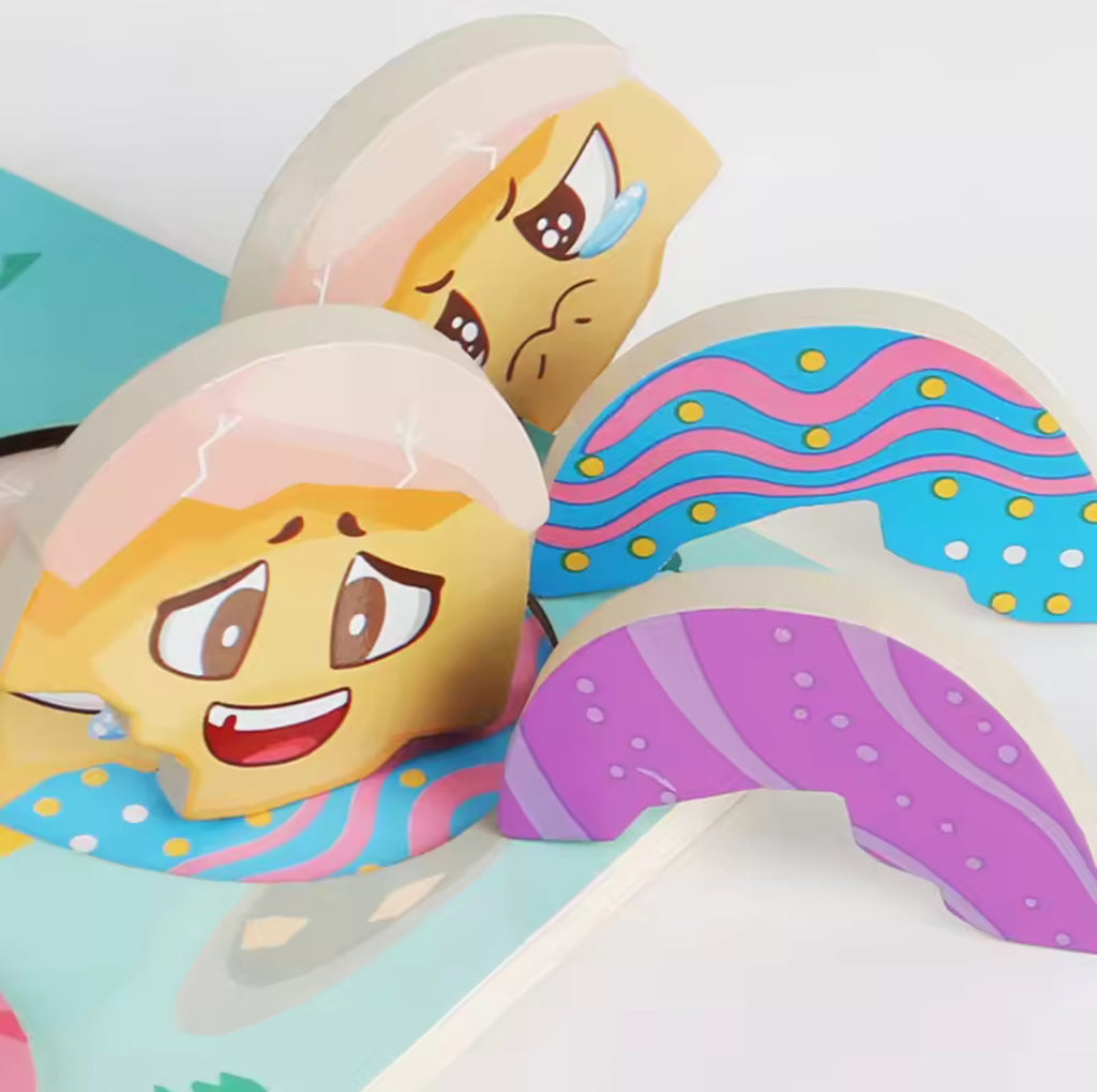Fun Wooden Party Cartoon Cute Emojis Battle Student Boys and Girls Parent Child Interaction Birthday Gift